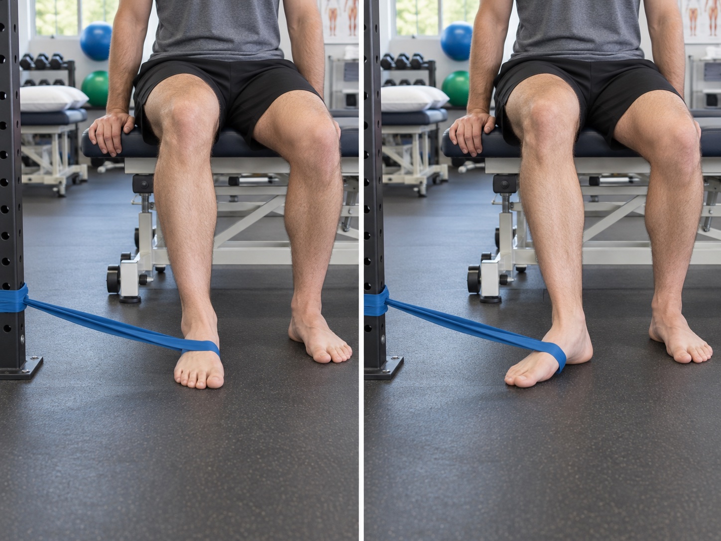 Four-Way Ankle Band — Eversion Emphasis: start and finish positions