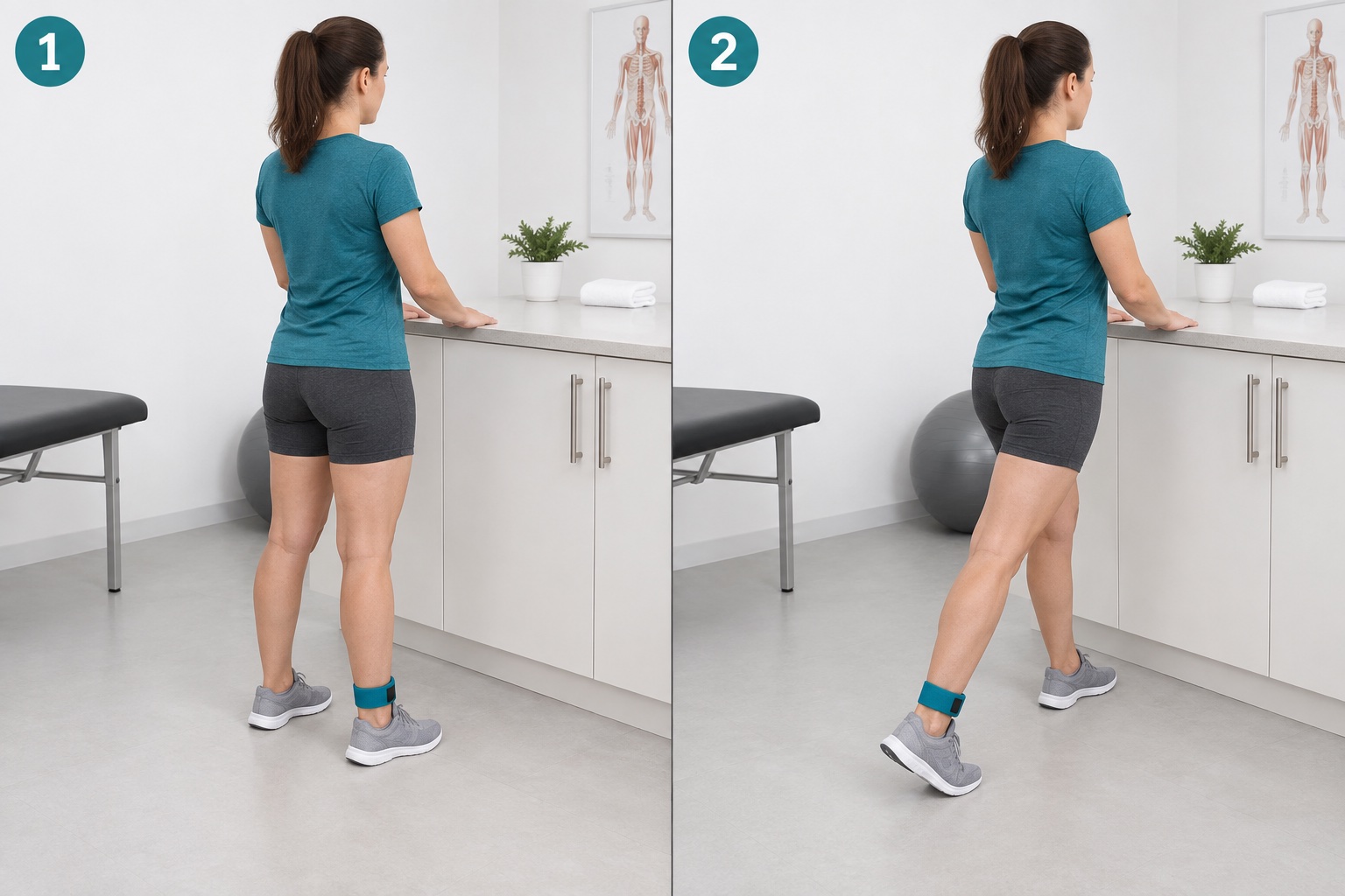 Backward Diagonal Step And Return: start and finish positions