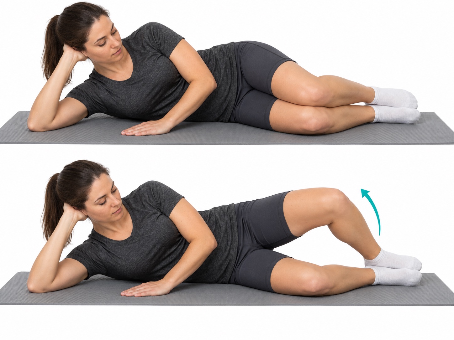 Clamshells: start and finish positions