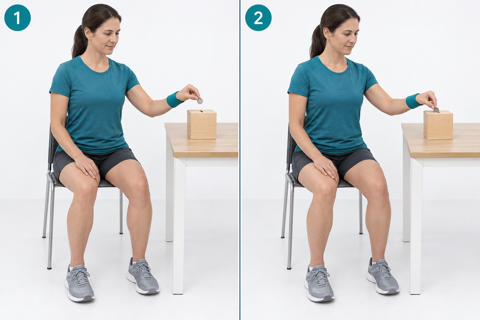 Coin Posting Into Slot: start and finish positions