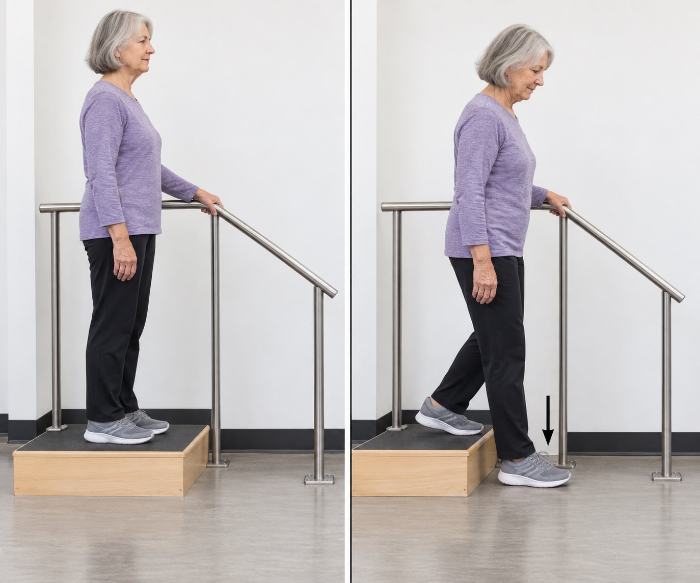 Curb Descent One Rail: start and finish positions