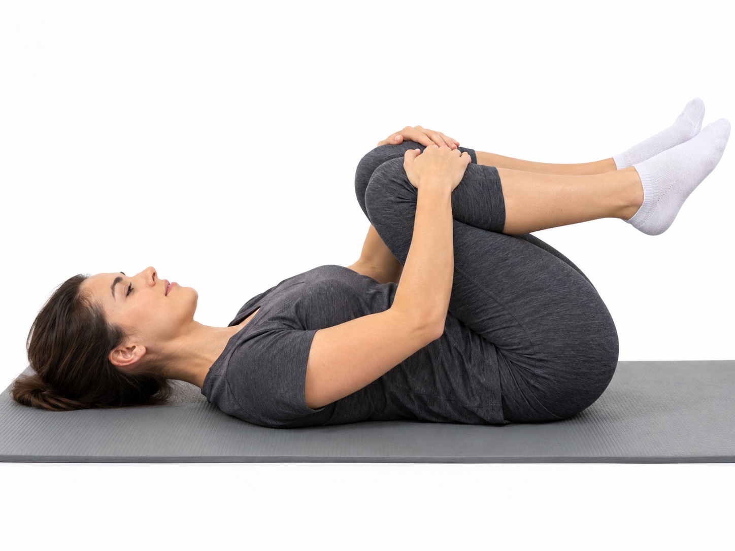 Double Knee to Chest: start and finish positions