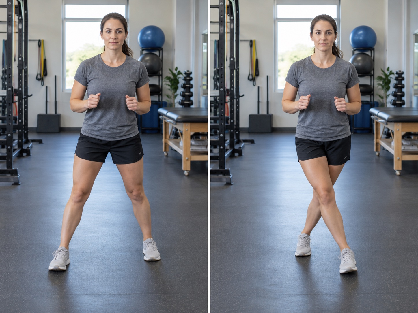 Grapevine Walk: start and finish positions