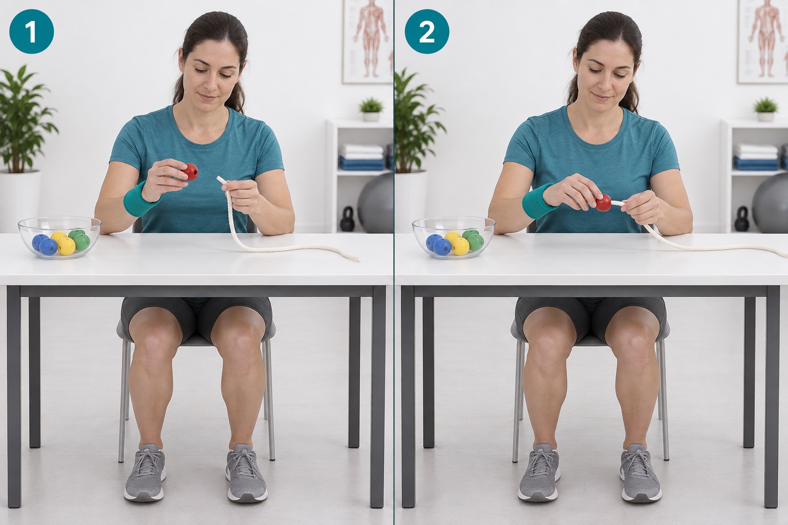 Large Bead Threading: start and finish positions