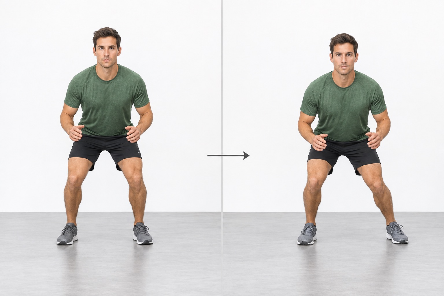 Lateral Shuffle To Stick V1: start and finish positions