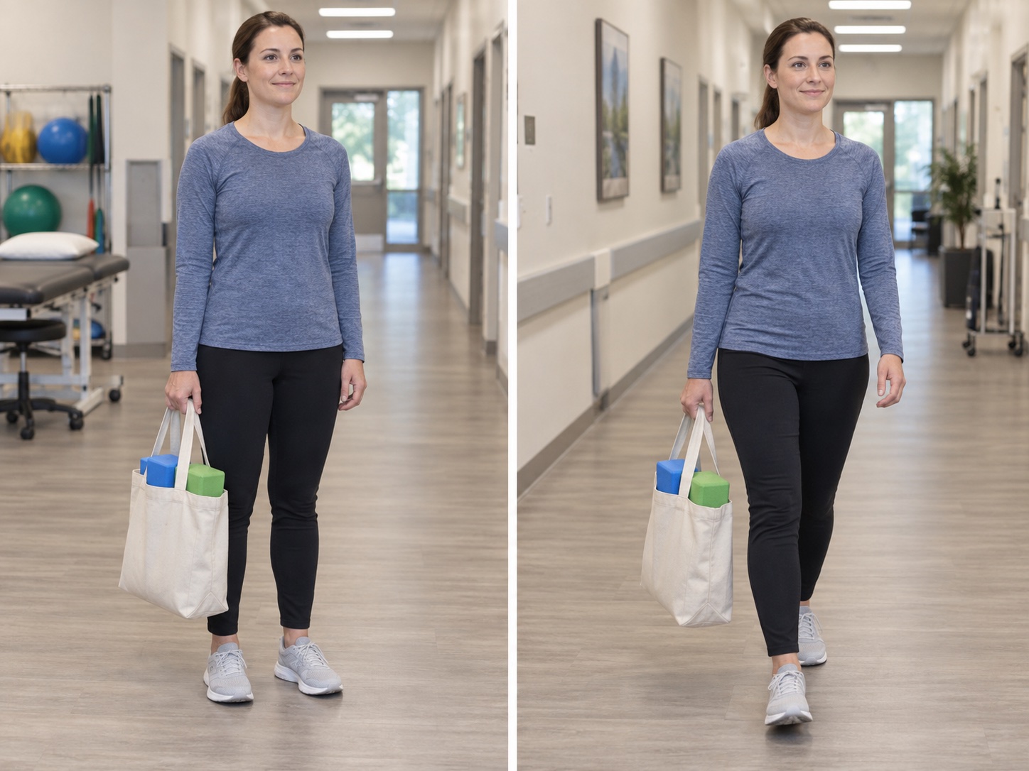 Light Functional Grip Carry: start and finish positions