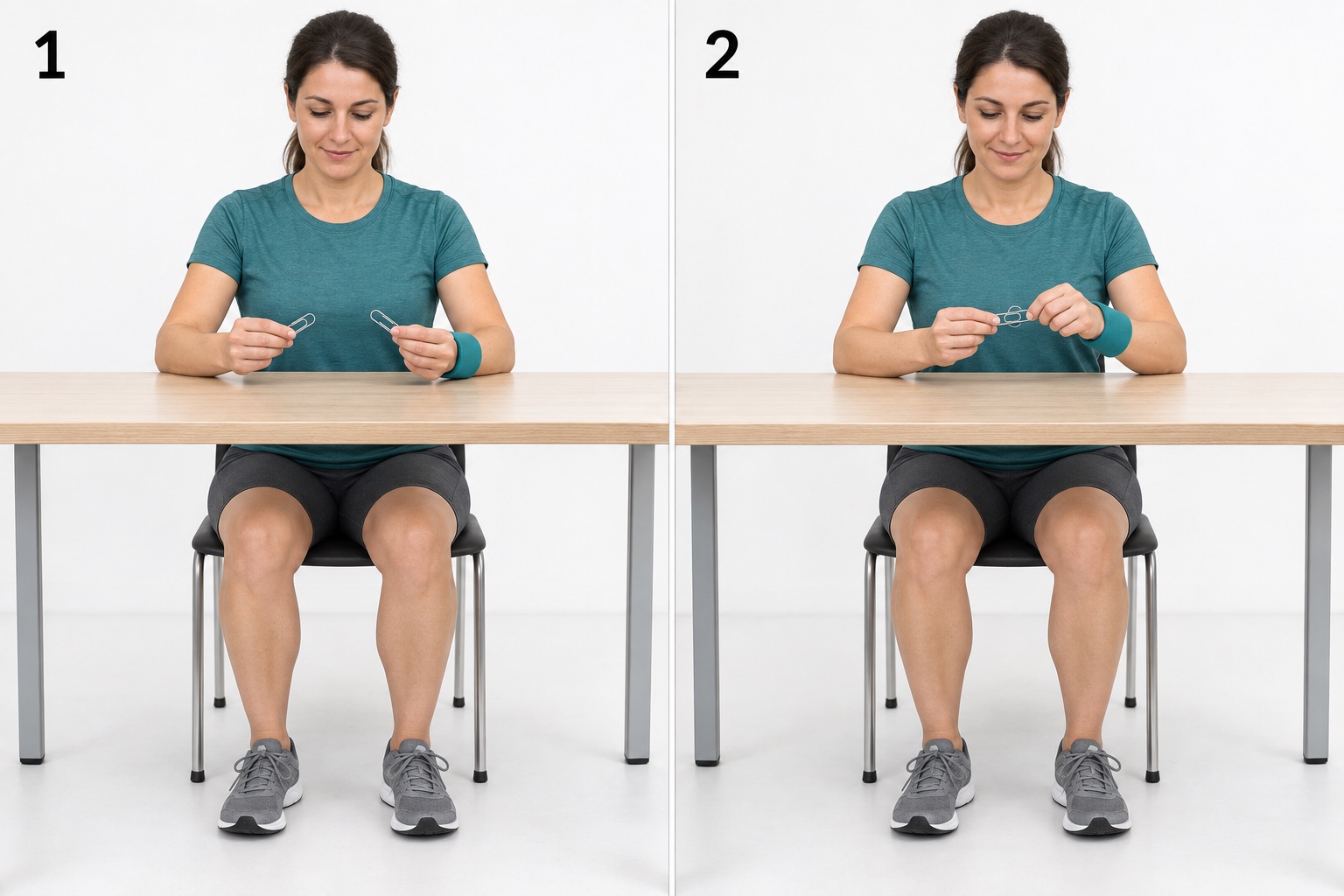 Paper Clip Chain: start and finish positions