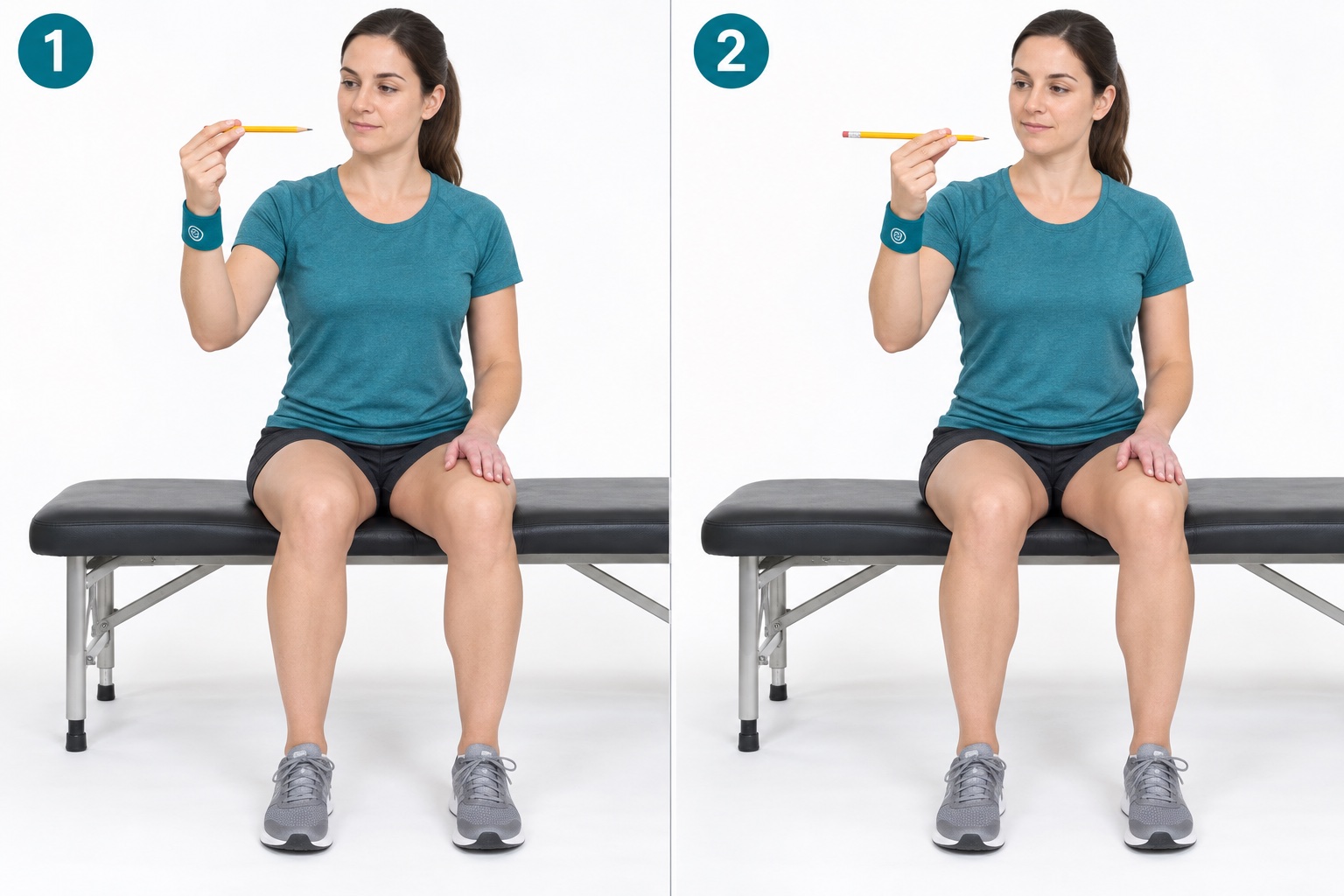Pencil Finger To Palm Shift: start and finish positions