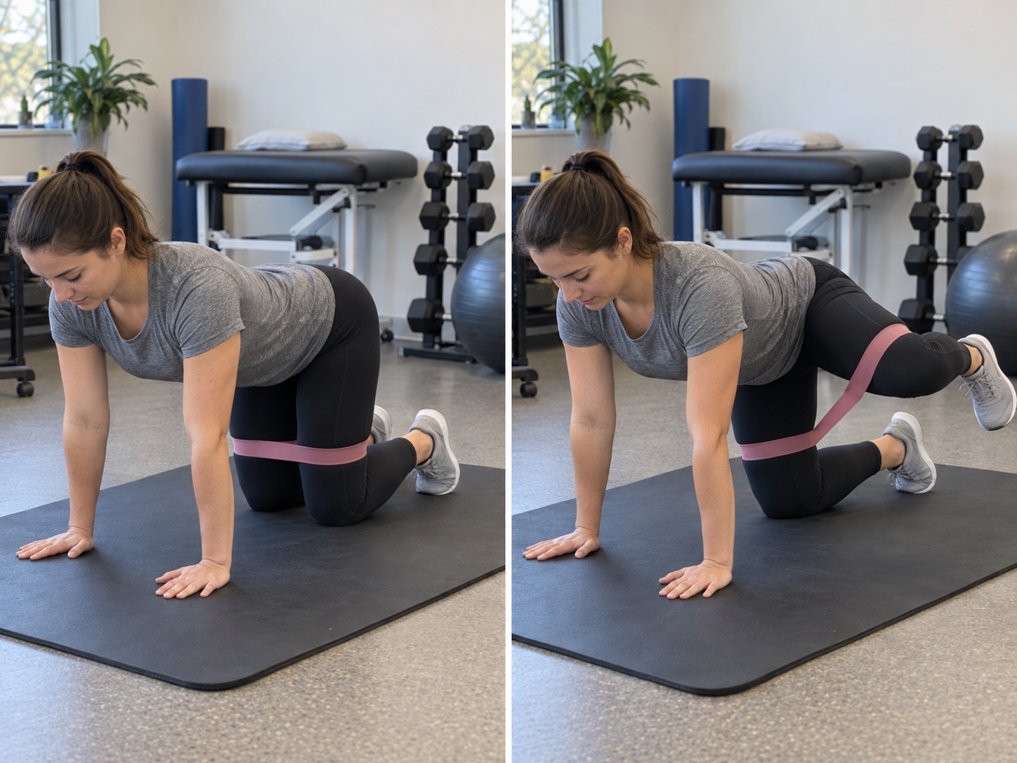 Quadruped Banded Fire Hydrant: start and finish positions