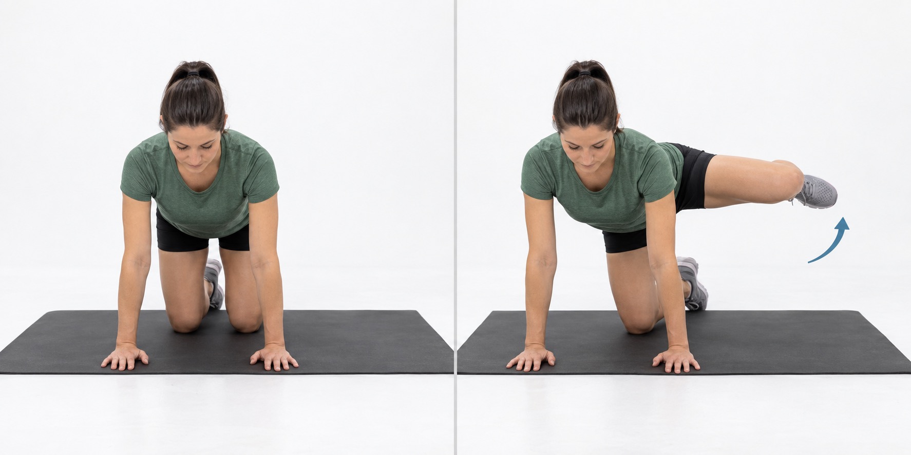 Quadruped Straight Leg Hip Abduction V1: start and finish positions