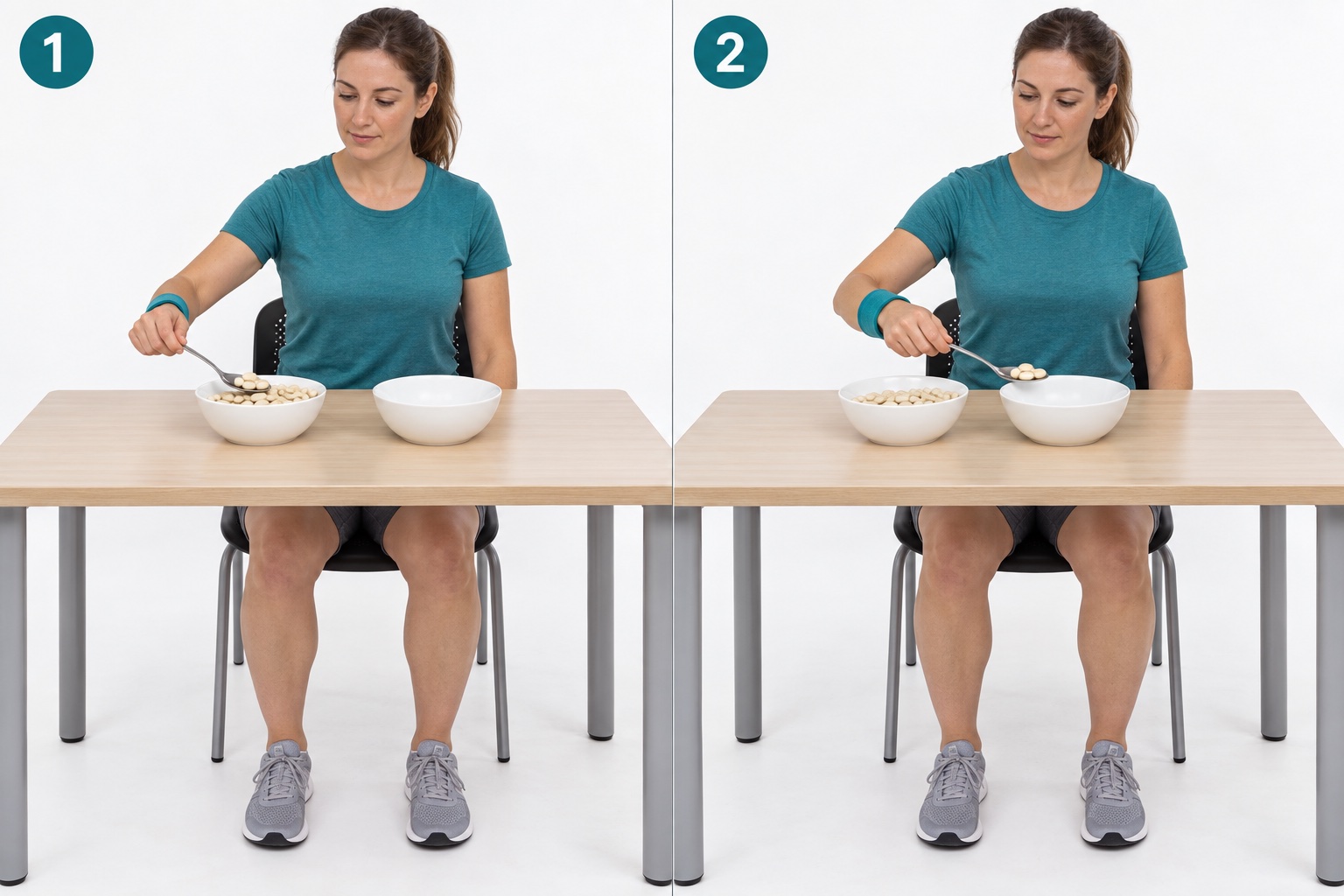 Spoon Bean Transfer: start and finish positions