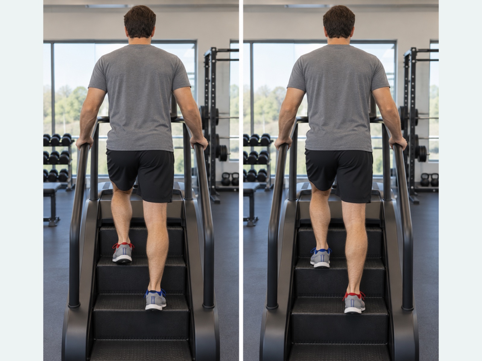 Stair-Mill Conditioning: start and finish positions