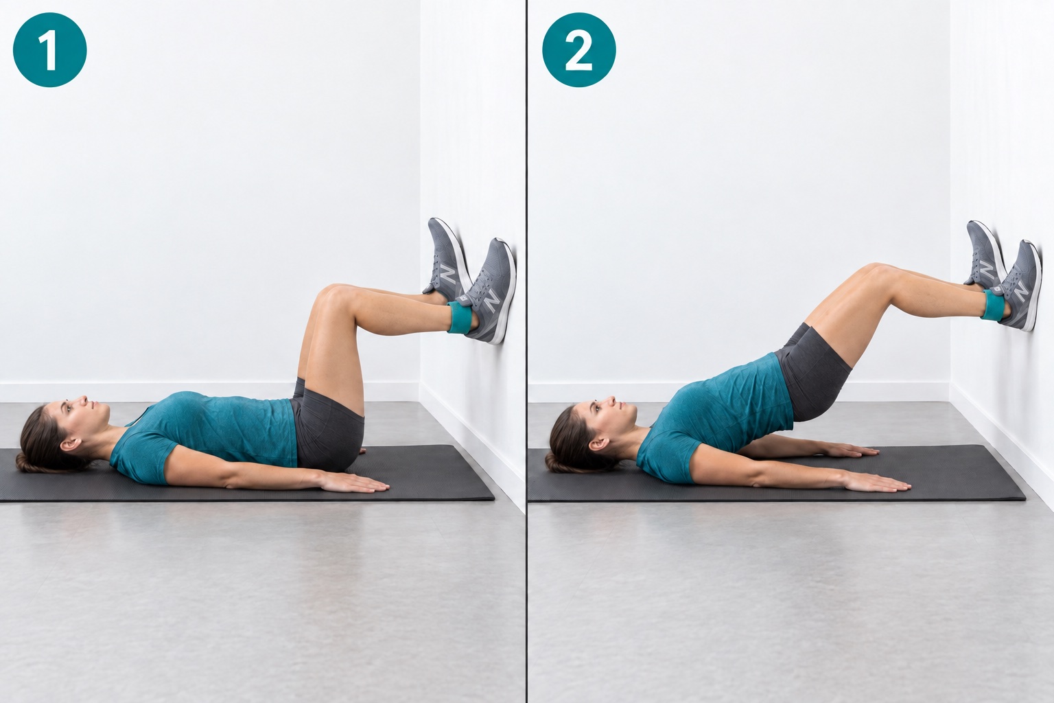 Wall Supported Bilateral Bridge: start and finish positions