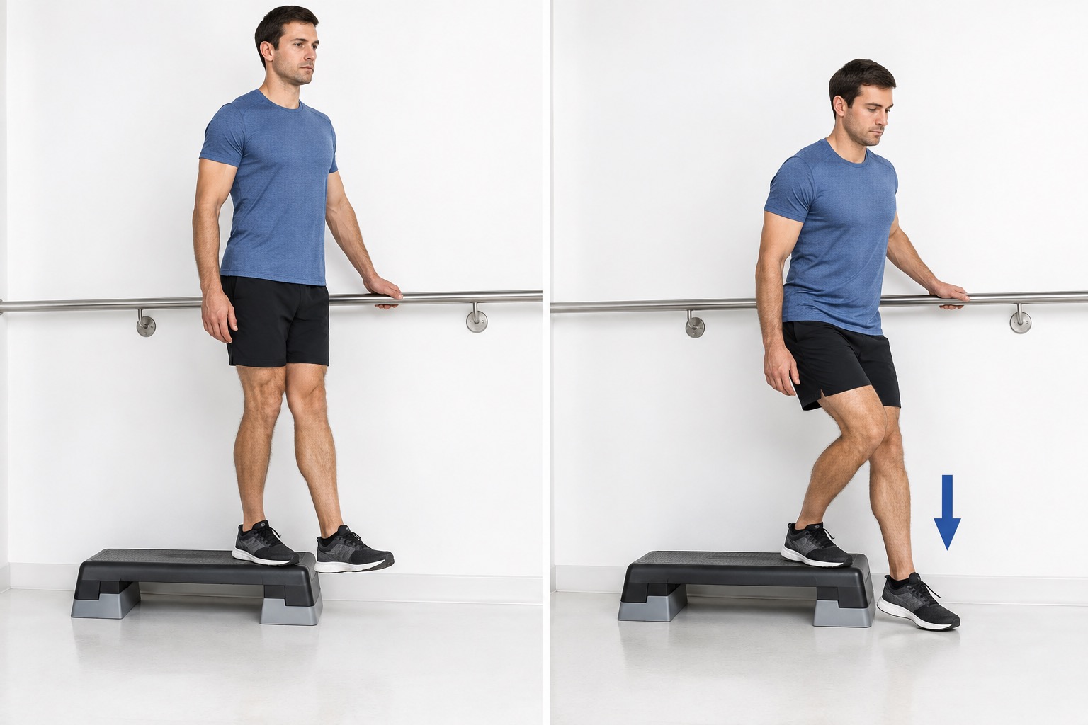 Supported Diagonal Reach Floor Target: start and finish positions