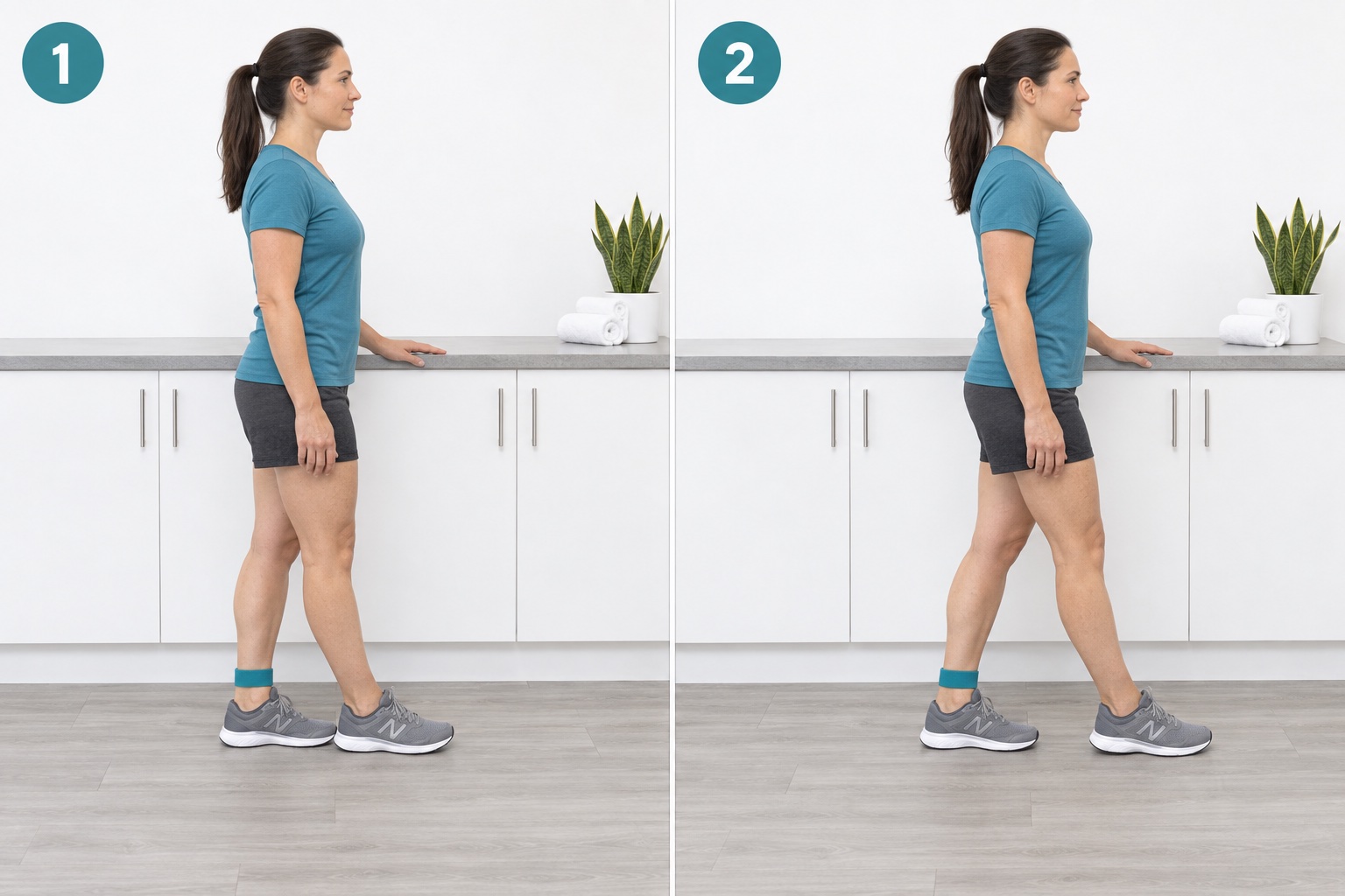 Tandem Walk With Pause: start and finish positions