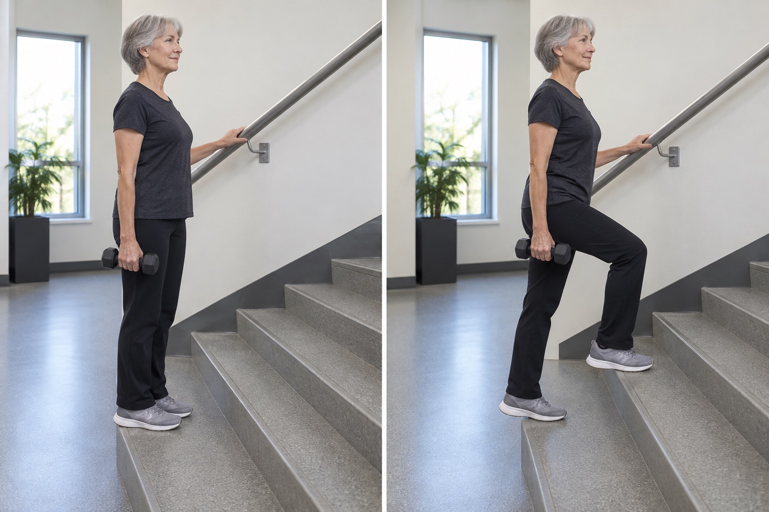 Weighted Stair Ascent: start and finish positions